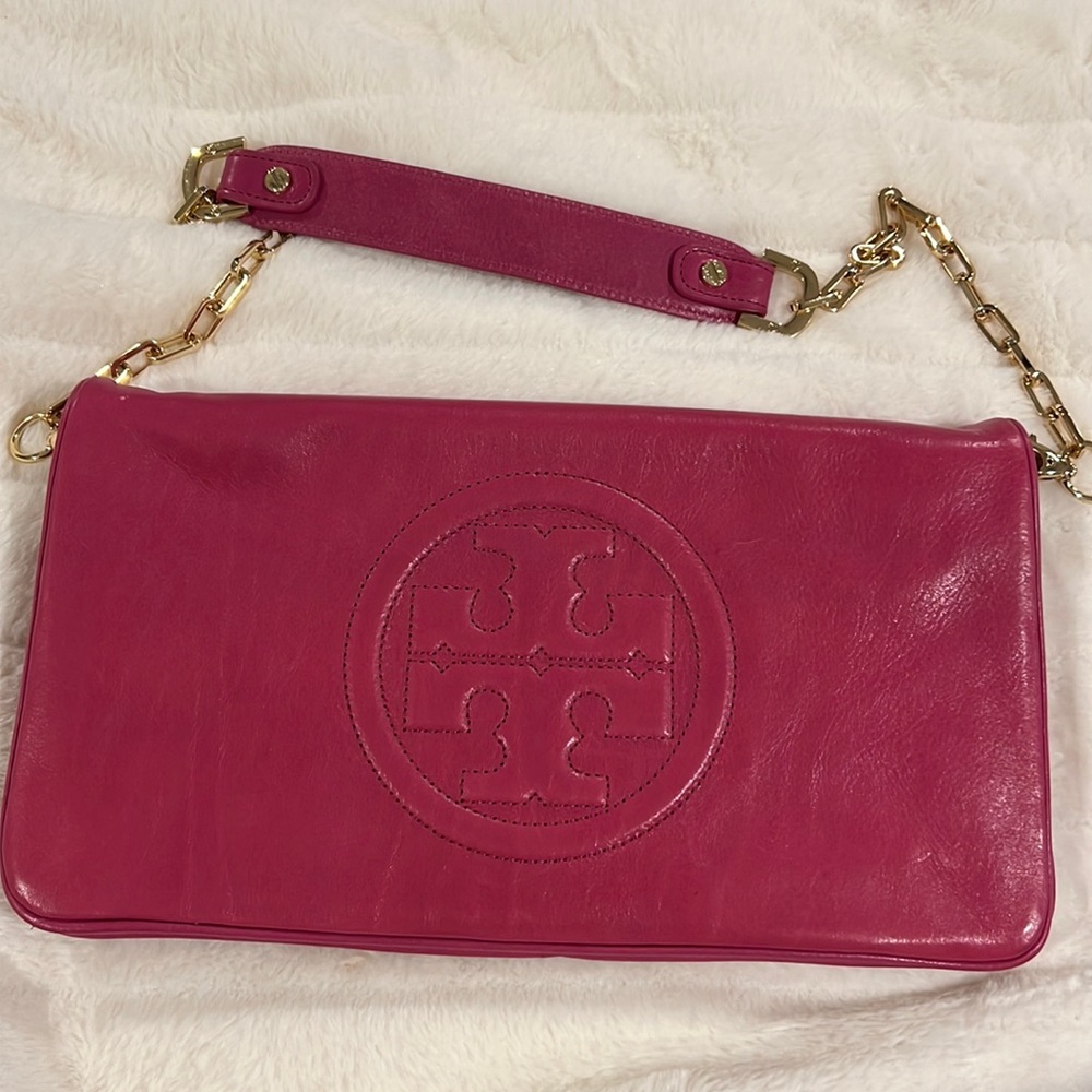 Brand New Fuschia Pink Tory Burch Clutch bag